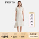 PORTS寶姿2024春夏新款女裝時(shí)尚鏤空設計立體繡花V領(lǐng)蕾絲連衣裙 奶白色 L （8）