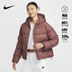 耐克NIKE女羽絨服短款保暖NSW TF DWNFL秋冬外套FZ5929-218紅褐XL