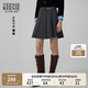Teenie Weenie小熊女裝春季學(xué)院通勤甜美少女感百褶半身短裙A字裙 灰色 S (160)