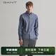 GANT/甘特【100%棉】純色襯衣經(jīng)典通勤休閑氣質(zhì)牛津紡長袖襯衫男 423-波斯藍(lán)色 S