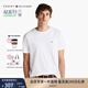 TOMMY HILFIGER【輕奢感】25夏男純棉雙面平紋休閑輕薄高級(jí)感短袖上衣T恤37508 白色YBR L （推薦：150-165斤）