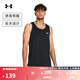 安德瑪（UNDERARMOUR）春夏Launch男子跑步運(yùn)動(dòng)背心1382585 黑色001 M