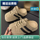 回力四季松糕厚底勃肯鞋包頭半拖鞋女夏外穿2025新款一腳蹬懶人丑萌涼拖鞋 卡其色 38 240mm