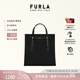 芙拉（FURLA）【七夕禮物】MAN GIOVE織物大號(hào)男士大容量上班族通勤手提包 黑色