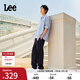 Lee25新品經(jīng)典舒適直筒字母Logo織標(biāo)男士日常休閑布褲潮流LMB0099 藏藍(lán)色 32