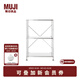 無(wú)印良品（MUJI）不銹鋼組合架 擱板套裝 置物架 收納架 現代簡(jiǎn)約 不銹鋼擱板套裝 小