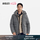 AIGLE艾高羽絨服秋冬款GTX-WS防風(fēng)加厚保暖上衣白鵝絨外套男 玄鐵灰 BE474 M (175/92A)