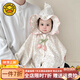G.DUCKKIDS小黃鴨童裝嬰兒防風(fēng)斗篷春秋裝寶寶披風(fēng)披肩幼兒外出衣服連帽外套 粉色 均碼 （適合1-18個(gè)月）