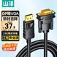 山澤 DP轉(zhuǎn)VGA轉(zhuǎn)換線 DisplayPort轉(zhuǎn)VGA公對公高清投屏視頻線 電腦臺式機連投影儀顯示器2米 SPG20