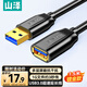 山澤USB3.0延長(cháng)線(xiàn)1.5米公對母電視u盤(pán)硬盤(pán)鼠標鍵盤(pán)擴展線(xiàn)電腦數據連接加長(cháng)線(xiàn)打印機分線(xiàn)器轉接線(xiàn)UK-015