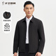 才子（TRIES）夾克男春秋季新款商務(wù)行政夾克翻領(lǐng)寬松日常休閑刺繡上衣外套男裝 黑色 XL (175/92A)