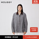 moussy 2025秋季新品復古工裝風(fēng)撞色領(lǐng)口夾克外套女028IAZ30-1351 110藍色 均碼