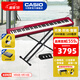 卡西歐（CASIO）電鋼琴便攜PX-S1100/PXS3100重錘88鍵智能觸屏火星紅成人專(zhuān)業(yè)考級 【升級三踏】PXS1100紅+便攜X架