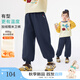 茵曼（INMAN）童裝女童加厚糯米衛(wèi)褲字母刺繡25冬季中大童銀狐絨保暖長褲 寶藍色 150