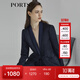PORTS寶姿商場(chǎng)同款新品女裝三醋纖抽繩收腰西裝夾克LL8J017KWQ012 丈青混色 XS (2)