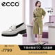 愛(ài)步（ECCO）【明星同款】樂(lè )福鞋女 百搭厚底粗跟英倫風(fēng)單鞋女 摩登490013 HL 石灰色49001301378 建議選小一碼 37 （偏大，建議選小一碼）