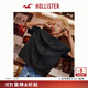 HOLLISTER25夏新款情侶重磅基礎款棉質(zhì)短袖T恤男裝女裝324-5100 水洗黑色 L (180/108A)
