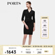 PORTS寶姿女裝春季新款時尚氣質(zhì)長袖連衣裙ALM8D067LWP096 黑色 M (6)