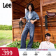 Lee【張凌赫代言】涼涼褲25新品429中腰直腳天絲中藍色女牛仔褲潮 中藍色 27