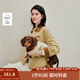 茵曼（INMAN）2025秋冬女裝新款巴恩風(fēng)仿牛仔夾克外套100棉落肩袖上衣 古杏色 M