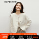 紅袖設(shè)計(jì)感國(guó)風(fēng)短外套秋季2024新款女裝小香風(fēng)直身圓領(lǐng)甜美氣質(zhì)上衣 米白004 M
