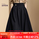 迪菲麗格赫本風(fēng)黑色半身裙2022新款春季通勤氣質(zhì)中長款高腰A字裙 圖片色 L （圖片色  9月30日前發(fā)貨）