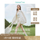 茵曼UPF100+防曬衣女夏時尚襯衫外套 淺杏白 L