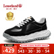 楓葉（leaveland）男鞋運動(dòng)鞋春秋新品簡(jiǎn)版都市健步鞋男厚底防滑增高溶解鞋子男 黑色（皮鞋碼） 41