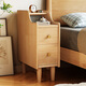 嘜木良品實(shí)木床頭柜簡(jiǎn)約臥室收納柜床邊簡(jiǎn)易儲物柜 25cmC204原木色