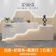 吧臺簡(jiǎn)約現代店鋪小型理發(fā)店收銀臺柜臺公司前臺超市商用桌接待臺 【新款】奶茶色+白色/右高/加送燈帶 140x60x100cm【恭喜發(fā)財】