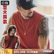馬登工裝美式復(fù)古硬漢做舊背心男純棉運(yùn)動(dòng)健身打底坎肩男士無袖T恤夏 舊酒紅 【潮流痞帥/沙灘背心】 L