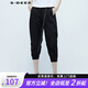 S.DEER圣迪奧2022女裝運動(dòng)休閑松緊通勤飄帶長(cháng)褲九分褲 黑色/91 M 165