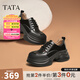 他她（TATA）英倫厚底小皮鞋女鞋學(xué)院運動(dòng)深口單鞋2025春新款CCJ03AM5 黑色 37