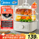 美的（Midea）電蒸鍋 電煮鍋電火鍋多功能鍋家用電鍋蒸蛋器蒸包子鍋電熱鍋10.8升三層大容量多用途鍋ZGE2323Z02