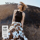 MO&Co.【美拉德】金屬M LOGO削肩短款針織背心吊帶內(nèi)搭外穿上衣 咖啡色 M 165