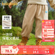 巴拉巴拉童裝兒童褲子男童女童加絨長(zhǎng)褲2024冬裝天鵝絨束腳褲208424108202