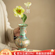陶羽琺瑯彩掐絲銀花瓶家用陶瓷裝飾品擺件簡(jiǎn)約客廳玄關(guān)干花插花器皿 8寸金口掐絲琺瑯天球花瓶
