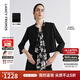 朗姿三醋酸小香風(fēng)2025年夏季新款法式氣質(zhì)高級(jí)感黑色短款外套上衣 黑色 M