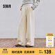 森馬（Semir）寬松打褶仿呢闊腿褲垂感2025慵懶糯米褲休閑褲女冬季109725127010