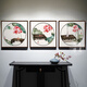 新中式墨荷圖荷花刺繡掛畫(huà)客廳沙發(fā)背景墻裝飾畫(huà)蘇繡正方形餐廳畫(huà) 三幅《荷花韻》精品蘇繡畫(huà) 53x53cm 高端實(shí)木立體框