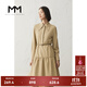 麥檬【限量特惠/撿漏】時(shí)尚復(fù)古淺卡其收腰長(zhǎng)袖連衣裙女5CA294241 淺卡其 S