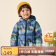 JELLYBABY男童短款羽絨服女童多色輕薄羽絨服拜年服校服神器【發(fā)熱】冬裝 寶藍大恐龍 （絨子含量≥85%） 140 CM
