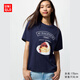 優(yōu)衣庫女裝UT品牌合作系列印花短袖T恤480662 68 深藍色 XL /165/92A