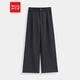 IEF/愛(ài)依服褲子2025秋季新款韓版簡(jiǎn)約通勤氣質(zhì)顯瘦百搭闊腿褲 黑 M