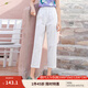 茵曼（INMAN）夏季女通勤直筒九分褲中高腰顯瘦百搭經(jīng)典薄款休閑褲子 珍珠白 29