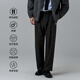 海上公路無(wú)側縫休閑褲男士2025年秋季寬松直筒易打理簡(jiǎn)約通勤長(cháng)褲子 黑色 L