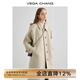 VEGA CHANG毛呢大衣女2025年冬新款大衣小個(gè)子高級感赫本風(fēng)外套 燕麥色 M
