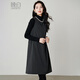 晚白【斷碼清倉】冬季時(shí)尚氣質(zhì)毛呢裙利落百搭舒適貴氣無(wú)袖連衣裙 深灰色 S