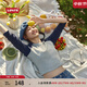 Levi's李維斯女士圓領(lǐng)修身顯瘦美式校園慵懶拼色短款插肩長(cháng)袖衛衣 灰藍拼色 002I6-0000 S