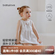 babylove女寶寶連衣裙夏季薄款甜美舒適公主裙洋氣棉麻刺繡背心裙子 自由絮語 80